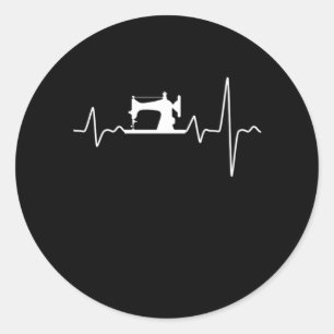 Nähmaschine Herzschlag Quilt Steppgeflecht G Runder Aufkleber