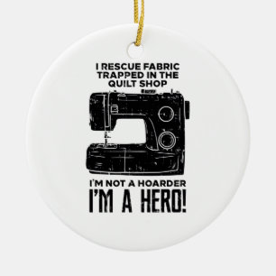 Nähmaschine Keramik Ornament