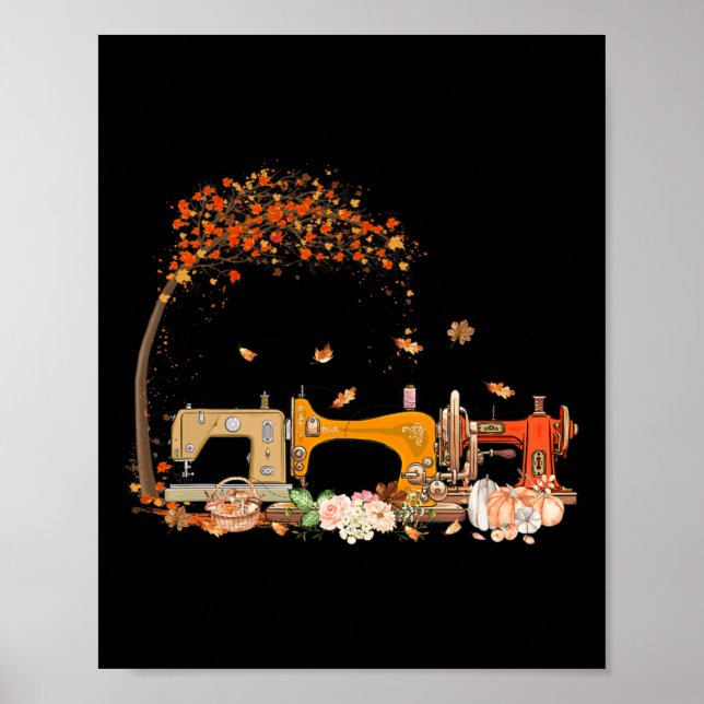 Nähmaschine Nähen Stich länger schneller Fall Poster (Vorne)