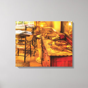 Nähmaschine - Nähraum Leinwanddruck