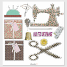 Nähmaschine Nahtstich Aufkleber