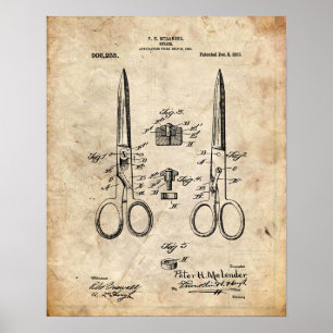 Nähmaschine Patent Poster