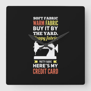 Nähmaschine Quadratische Wanduhr