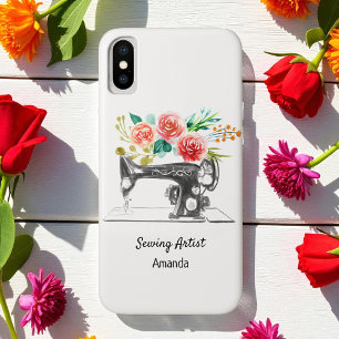 Nähmaschine Schwarz-weiß Schneiderquilter Case-Mate iPhone Hülle