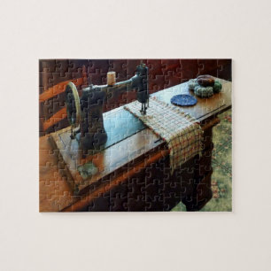 Nähmaschine und Nadelkissen Puzzle