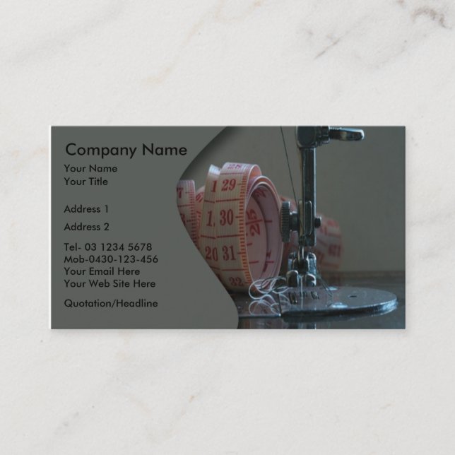 Nähmaschine Visitenkarte (Vorderseite)