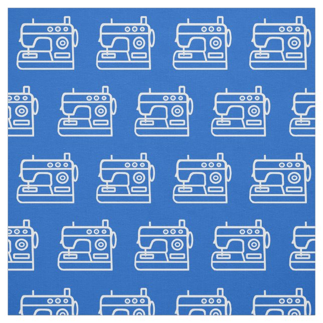 Nähmaschine Weißes Kontur Design Stoff (Muster)