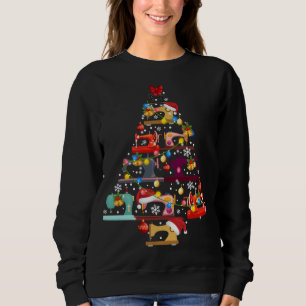 Nähmaschinen Weihnachtsbaum Quilt Nähliebhaber Sweatshirt
