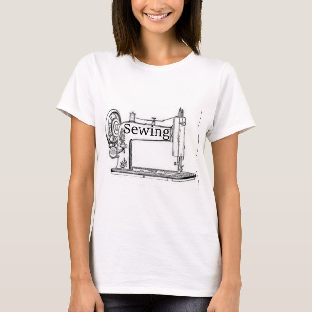 Nähmaschinendesign T-Shirt (Vorderseite)