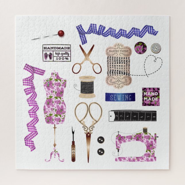 Nähmaschinengeflecht Puzzle (Vertikal)