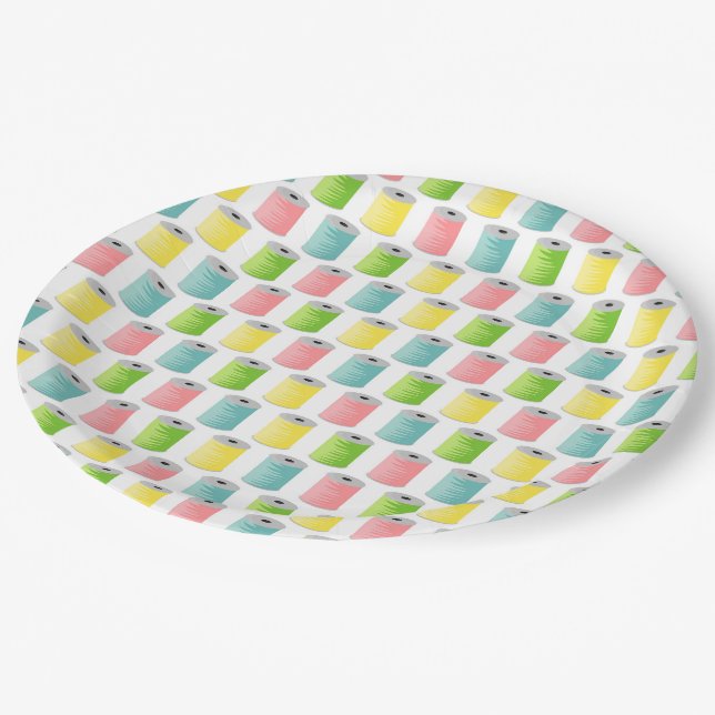 Nähmuster Pappteller (Schrägansicht)