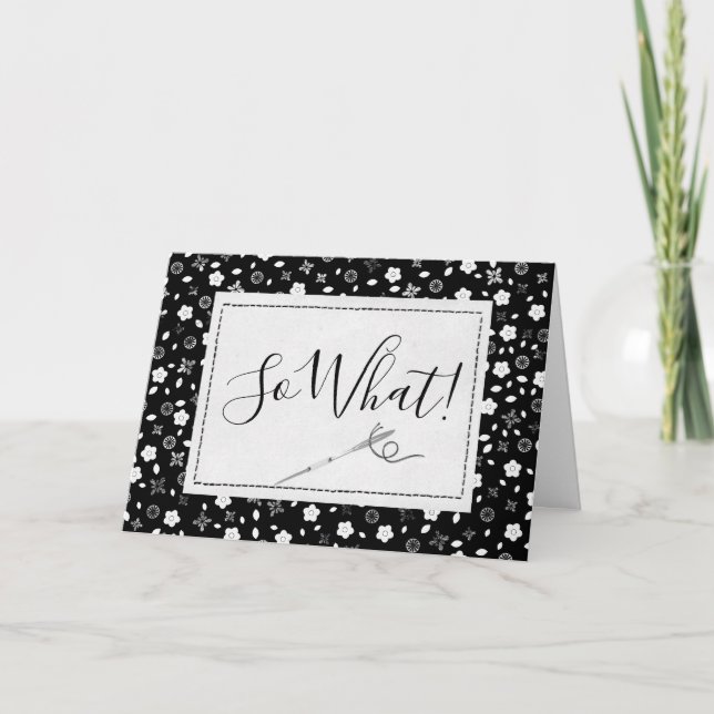 Nähnadel 50. Geburtstagkarte Karte (Vorderseite)