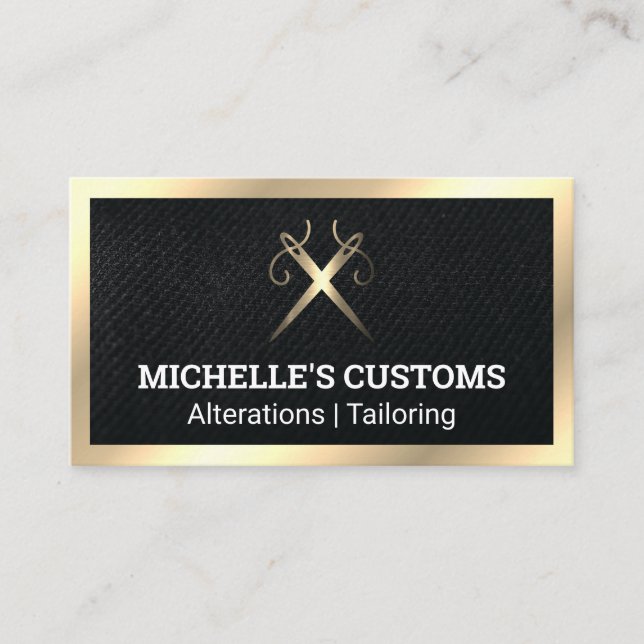 Nähnadel-Logo Visitenkarte (Vorderseite)