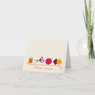 Nähnotecard - Buttone der Thread-Schere Karte