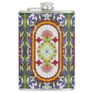 Nahöstliche Art Nouveau Buntglasfenster Flachmann