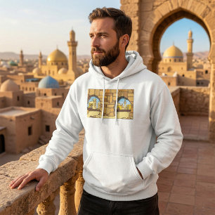Nahöstliche Wüstenstadt durch antiken Torbogen Hoodie