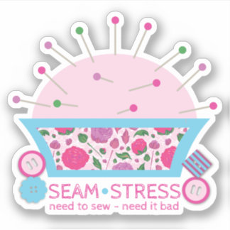 Nähpolster, Funny nahtlos, Stepppolster Aufkleber