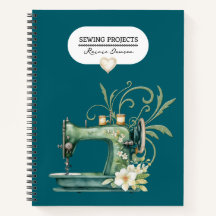 Nähprojekte Binder Teal Blau Vintage-Look