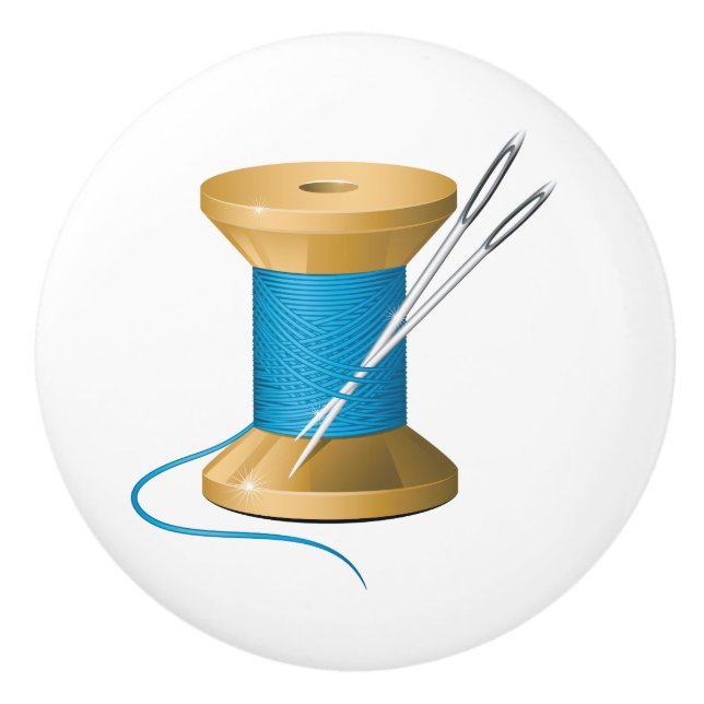 Nähraum-Keramik-Knob - SRF Keramikknauf (Vorderseite)