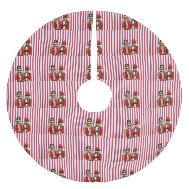 Nährstoffe auf Streifen Polyester Weihnachtsbaumdecke (Vorderseite)