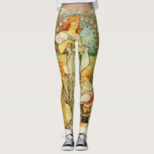 Nahrung 1898 Alfons Mucha für Säuglinge Leggings