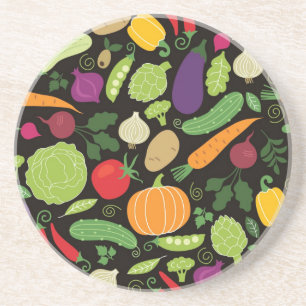 Nahrung auf einem schwarzen Hintergrund Getränkeuntersetzer