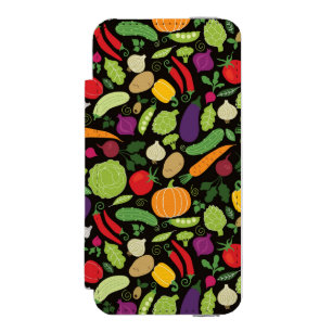 Nahrung auf einem schwarzen Hintergrund Incipio Watson™ iPhone 5 Geldbörsen Hülle