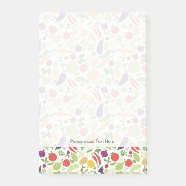 Nahrung auf einem weißen Hintergrund Post-it Klebezettel (Vorderseite)