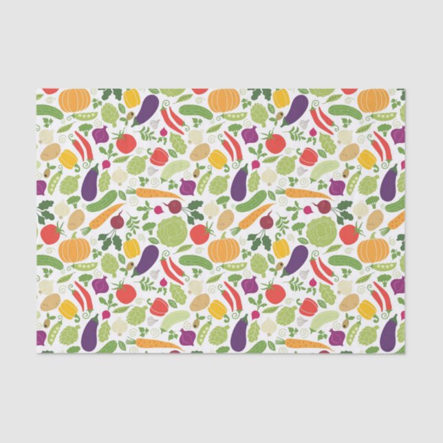 Nahrung auf einem weißen Hintergrund Seidenpapier (Vorderseite)