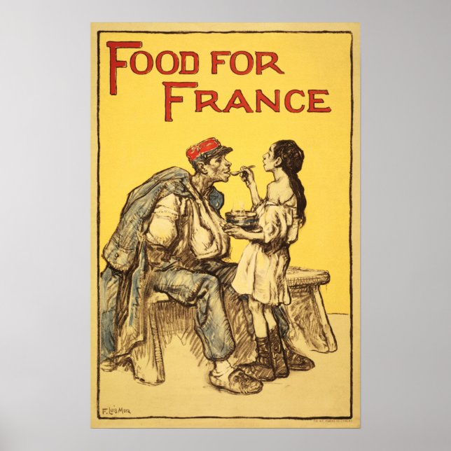 NAHRUNG FÜR FRANKREICH! Propaganda des 1. Weltkrie Poster (Vorne)