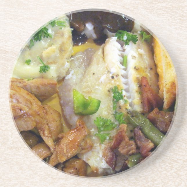 Nahrung für Gedanken Getränkeuntersetzer (Vorne)