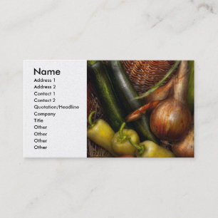 Nahrung - Gemüse - Grüntöne und Zwiebeln Visitenkarte