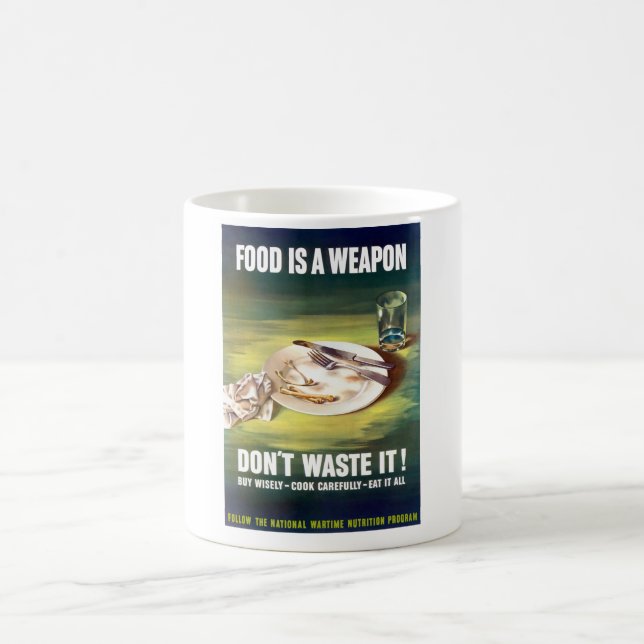 Nahrung ist eine Waffe Tasse (Mittel)