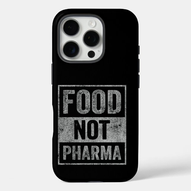Nahrung nicht Pharma Natürliche Bio Ernährung Case-Mate iPhone Hülle (Rückseite)