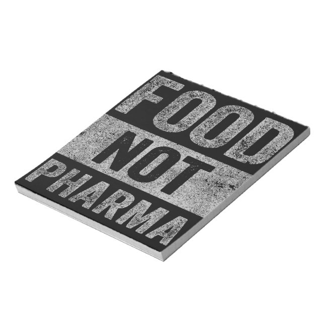 Nahrung nicht Pharma Natürliche Bio Ernährung Notizblock (Rotiert)