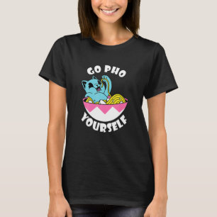 Nahrung Puste asiatische Nahrungskatze Pho Noodle  T-Shirt