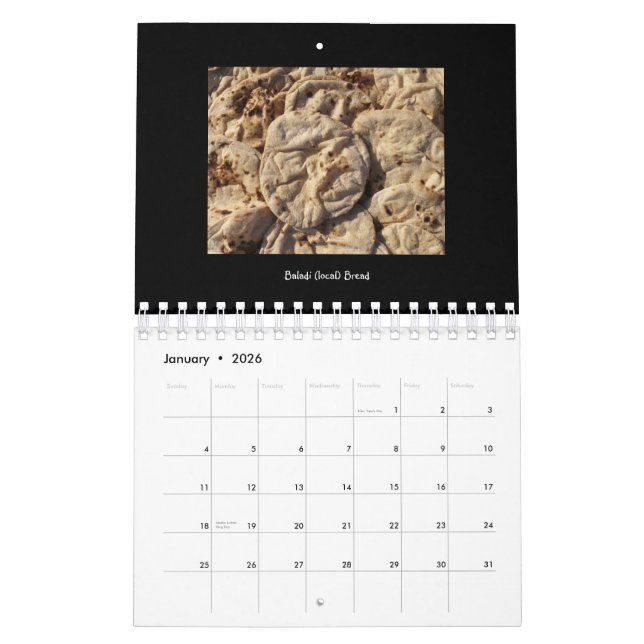 Nahrung von Kalender Ägyptens 2012 (Jan 2026)