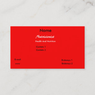 Nahrung Wasser Visitenkarte