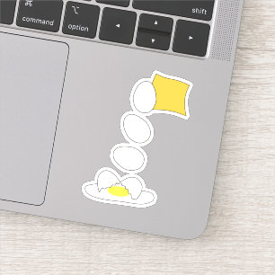 Nahrungsbekämpfung - Käse gegen Ei. Aufkleber