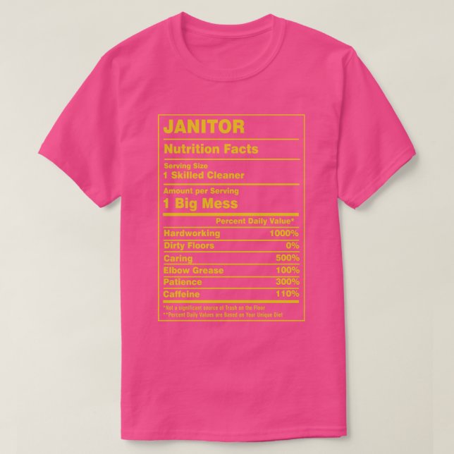 Nahrungsfakte Janitor T-Shirt (Design vorne)
