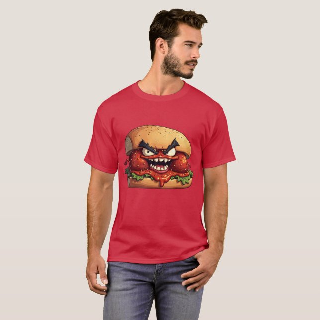 Nahrungsmittel-Monster EVIL-MEATBALL-UNTERSCHIED T-Shirt (Vorne ganz)