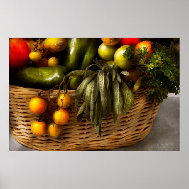 Nahrungsmittel - Veggie - Hinweise zur Körperhaltu Poster (Vorne)