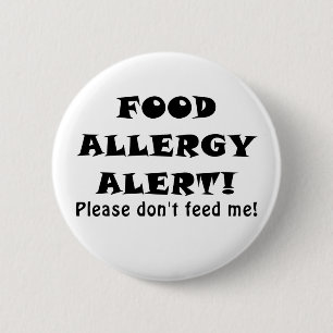 Nahrungsmittelallergie-Alarm bitte füttern mich Button