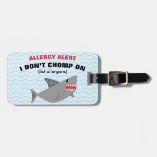 Nahrungsmittelallergie-Alarm-Haifisch-Umbau für Gepäckanhänger