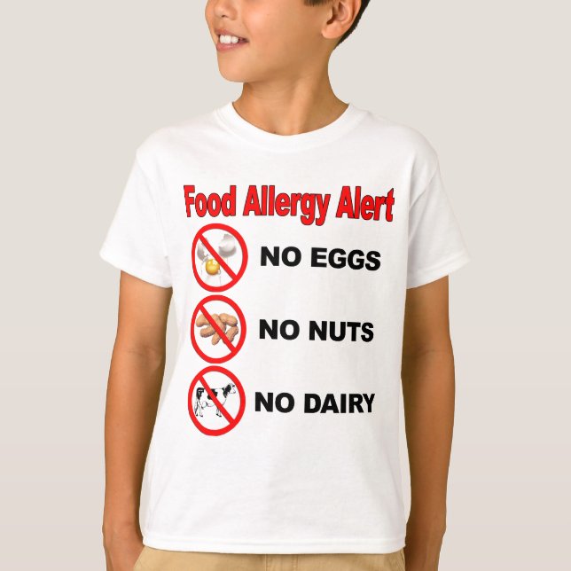 Nahrungsmittelallergie-Alarm - hinteres Logo T-Shirt (Vorderseite)