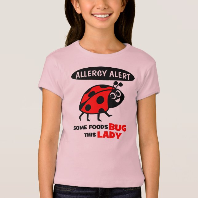 Nahrungsmittelallergie-Alarm-Marienkäfer-Shirt Kleinkind T-shirt (Vorderseite)