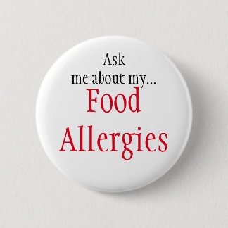 Nahrungsmittelallergie-Knopf Button