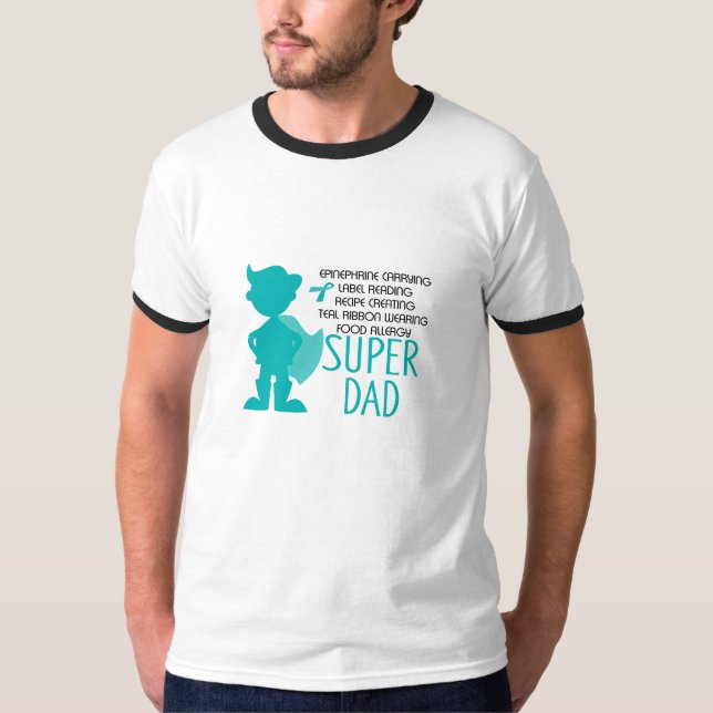 Nahrungsmittelallergie-SuperVater-aquamarine T-Shirt (Vorderseite)