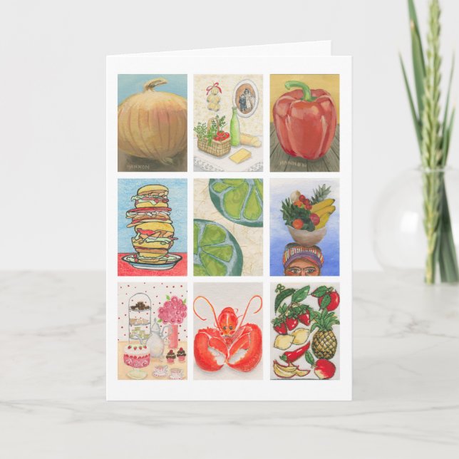 Nahrungsmittelherausforderungs-Montage Karte (Vorderseite)