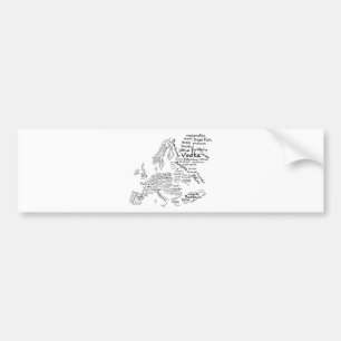 Nahrungsmittelkarte von Europa Autoaufkleber